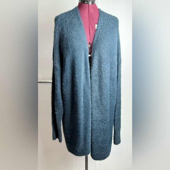 LOFT Blue Cardigan Sweater Open-Front Long Sleeve - Picture 1 of 6